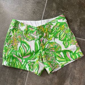 Lilly Pulitzer Callahan Shorts in Pink, Green and white print